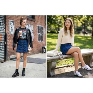 Madewell dark denim snap front skirt size 10